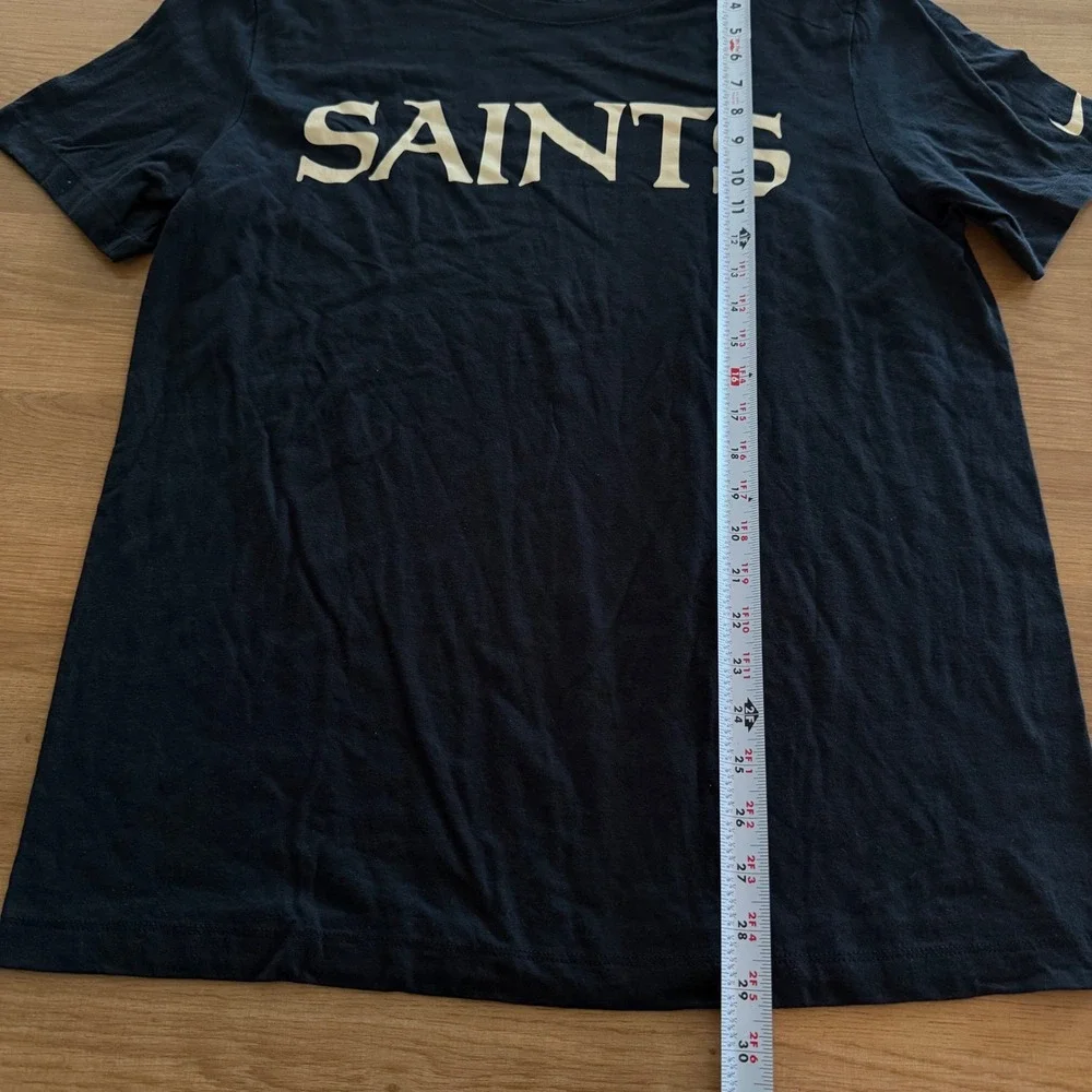 Nike NFL New Orleans Saints Mens Black Cotton Graphic T-Shirt Medium Football